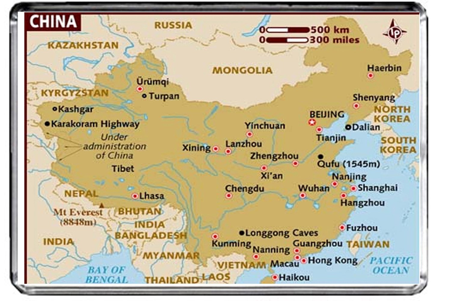 People's Republic of China MAP REFRIDGERATOR Magnet