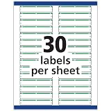 Avery Green File Folder Labels for Laser and Inkjet Printers with TrueBlock Technology, 2/3 inches x 3-7/16 inches, Box of 1500 (5866) – view 5
