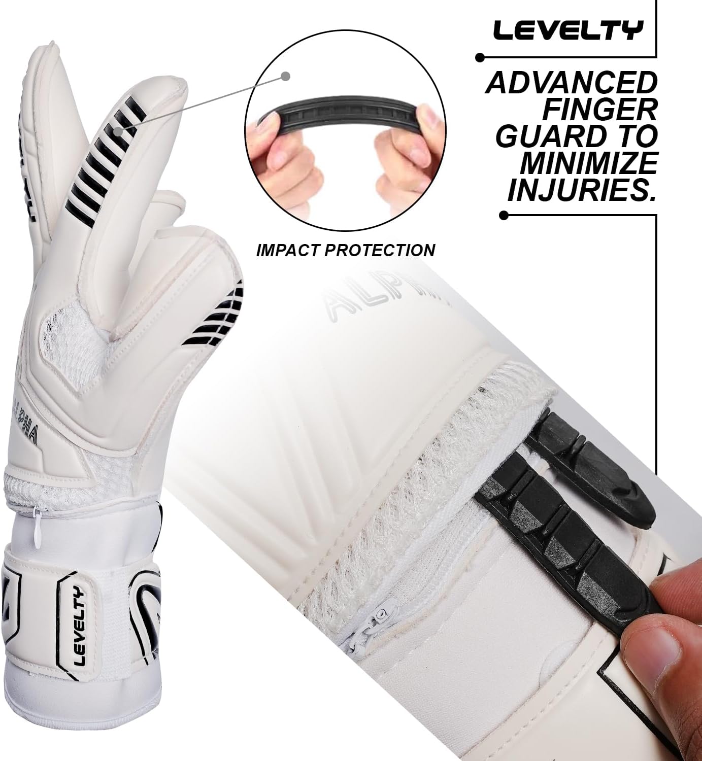 Adult Goalie Goalkeeper Gloves with Finger Protection Men Breathable Soccer Gloves Giga Palm Football Training and Match Gloves
