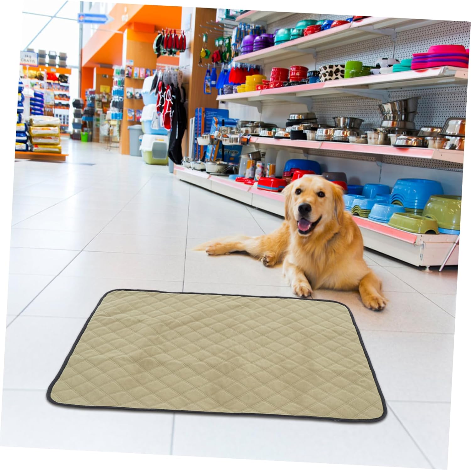 Toyvian 2pcs Washable Training Pads for Dogs Pet Pee Pads Reusable and Absorbent Mats for Puppy Playpen and Furniture