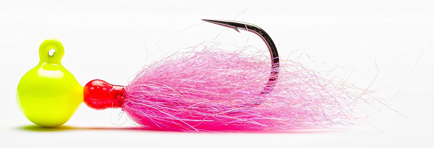 Sink It Series Jig UV Chartreuse-Anadro Flo Pink 1/16oz