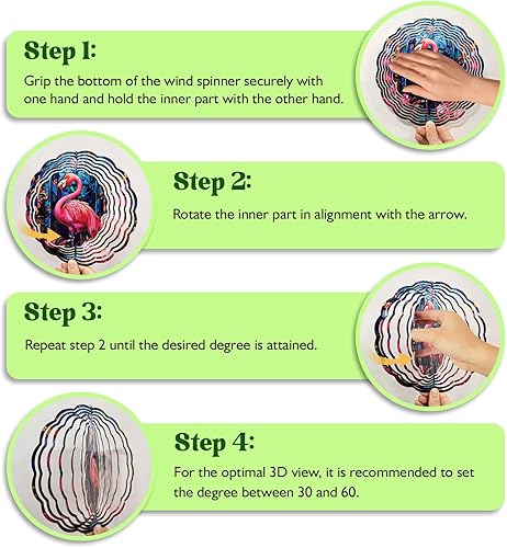 Miniatura 3 de Molinillo de viento de tortuga, giratorio de viento de tortuga colgante para patio y jardín, regalo único, giratorio de viento colgante 3D al aire