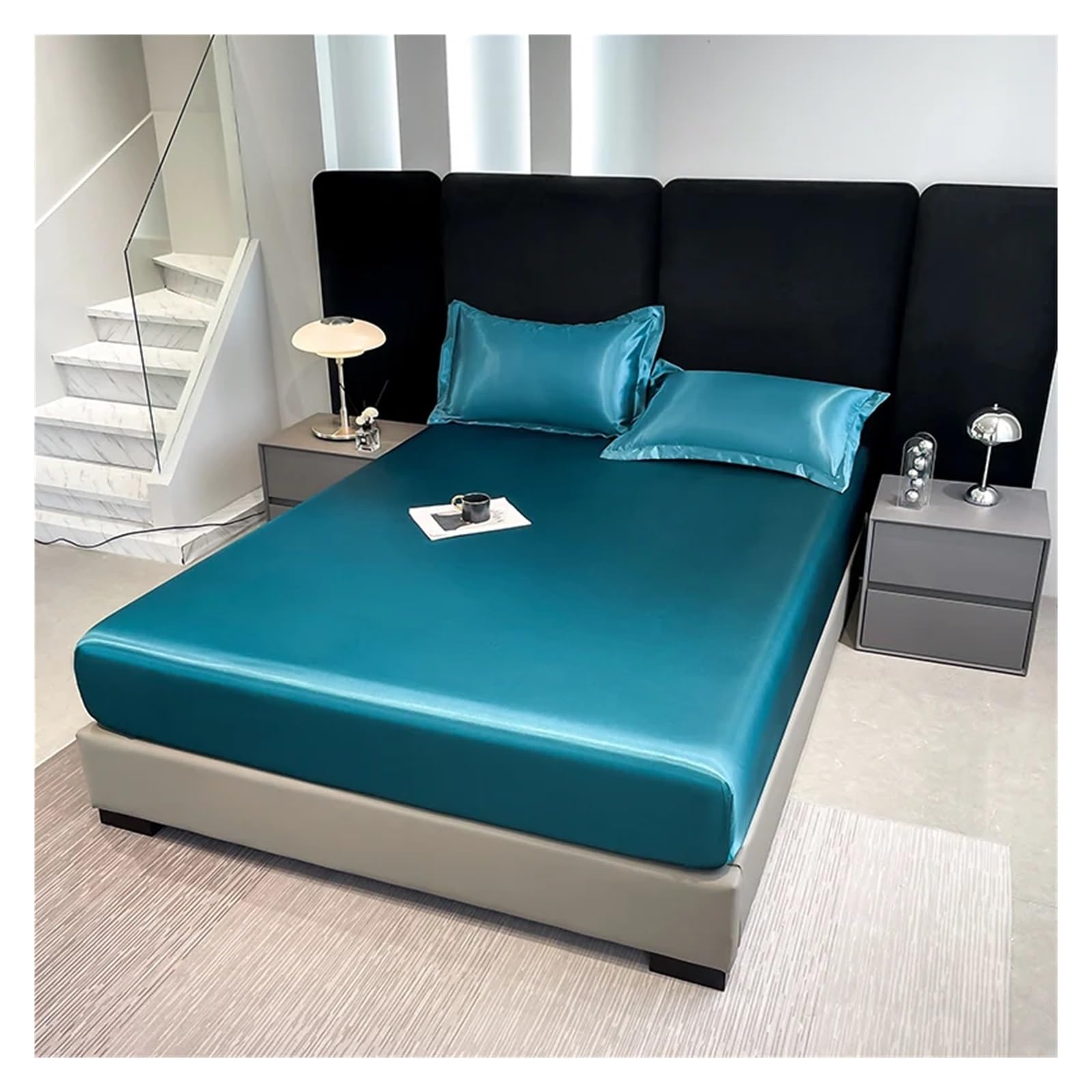 Drap de lit en soie glacée imperméable anti-tache pour matelas 200x220