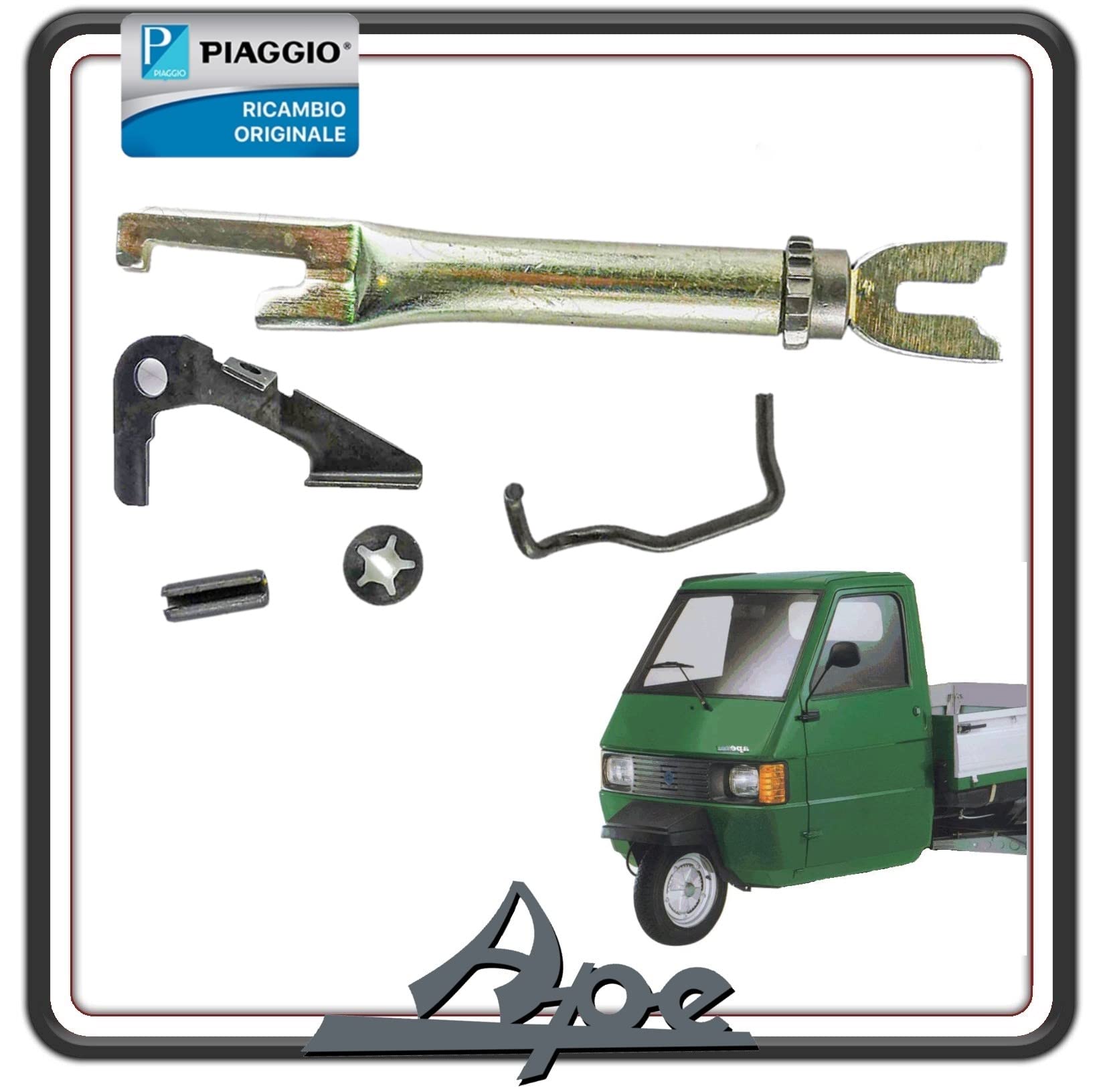 KIT REGISTRO RECUPERO GANASCE LATO DESTRO PER PIAGGIO QUARGO TUTTI I MODELLI - PIAGGIO APE 703-602 - APE CAR - APE POKER ORIGINALE.