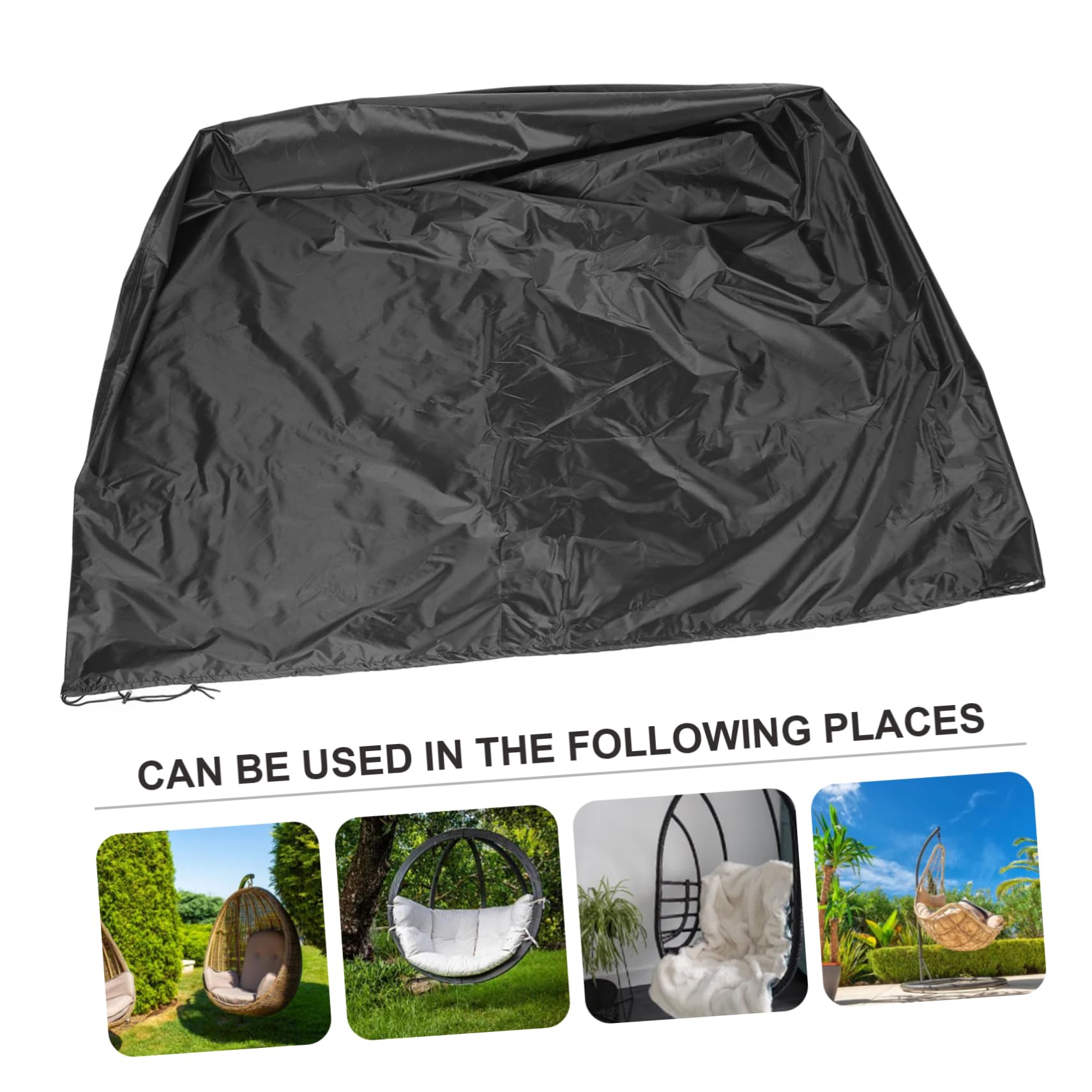 Kisangel Outdoor Egg Chair Cover with Zipper Heavy Duty Patio Furniture Protector for Garden Hanging Chairs Durable Design