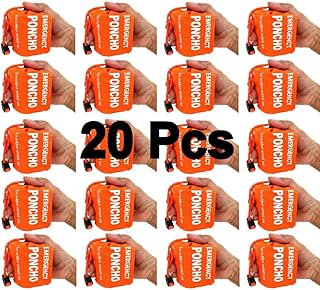 Galaxy Thermal Mylar Emergency Ponchos Raincoat Blanket Reversible Survival Gear for Sport Outdoor Camping Hiking Traveling with Whistle 20 Sets