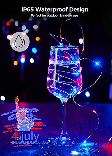 Miniatura 3 de Brightown 12 Pack Led Fairy Lights Battery Operated String Lights Waterproof Silver Wire 7 Feet 20 Led Firefly Starry Moon Lights for DIY Wedding