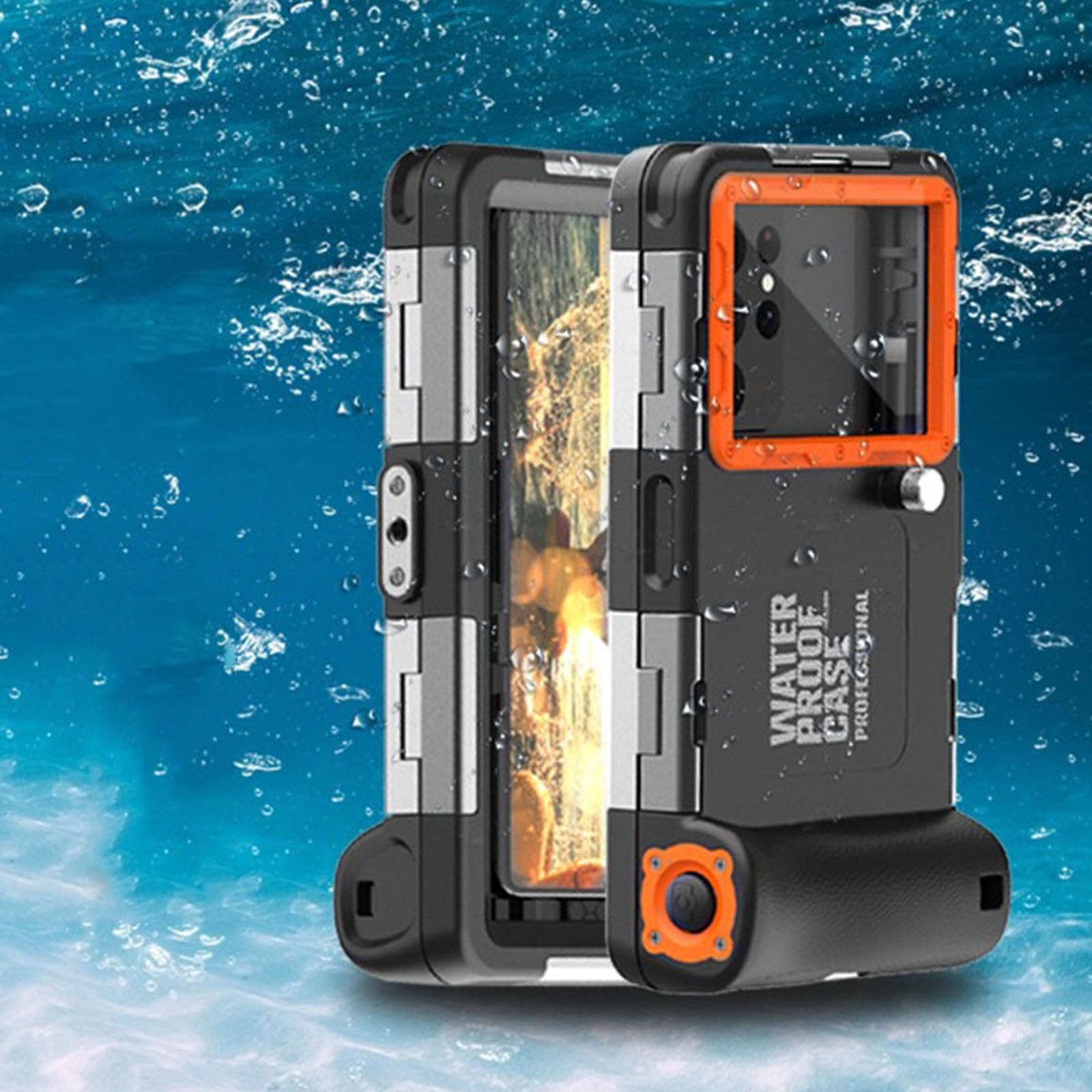 Custodia per telefono da 15 m per immersioni con snorkeling con custodia per telefono subacquea resistente alle alte pressioni