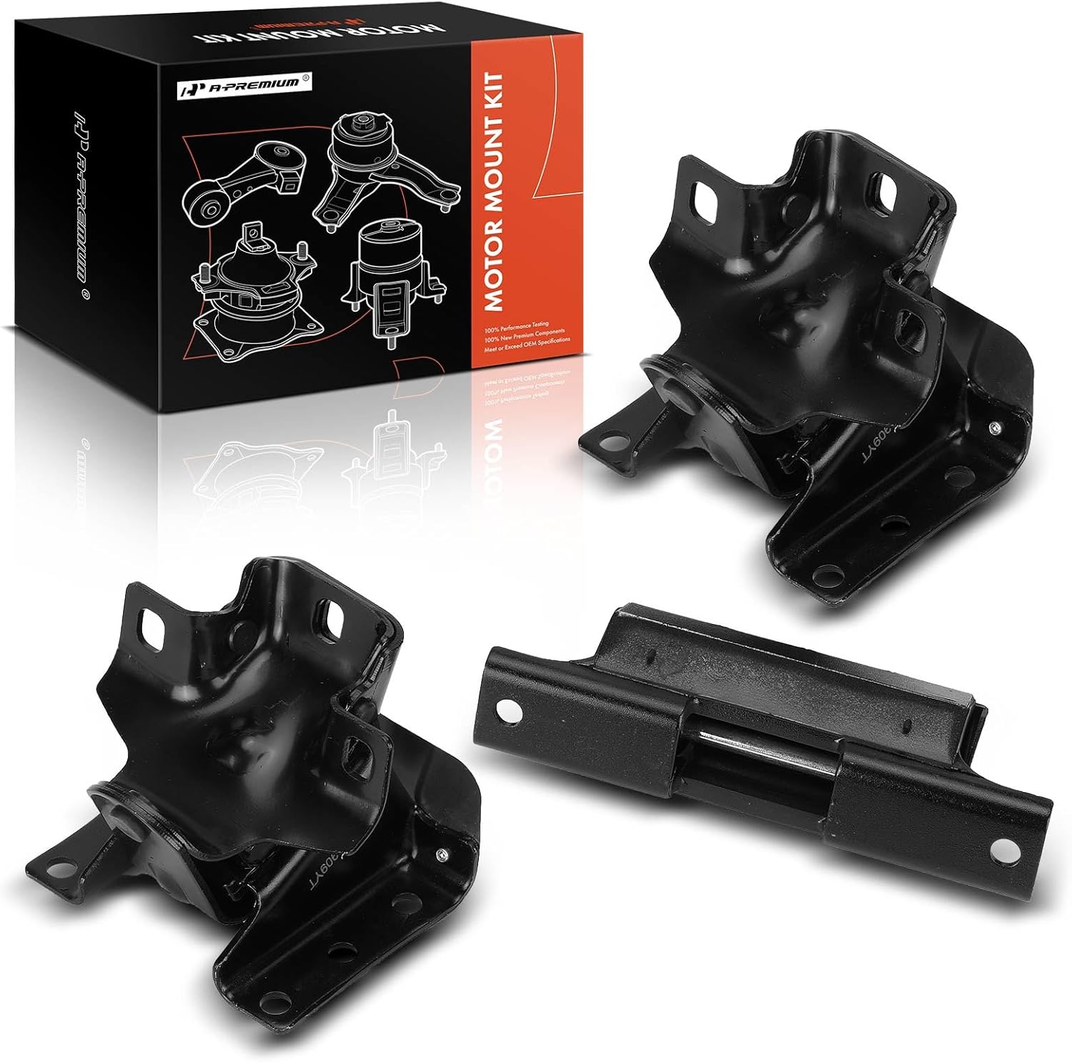 A-Premium 3PCS Engine Motor Mount and Transmission Mount Set Compatible with Chevrolet Silverado 1500/1500 Classic/1500 HD, Tahoe & GMC Sierra 1500/1500 Classic/1500 HD, Yukon, Automatic Transmission