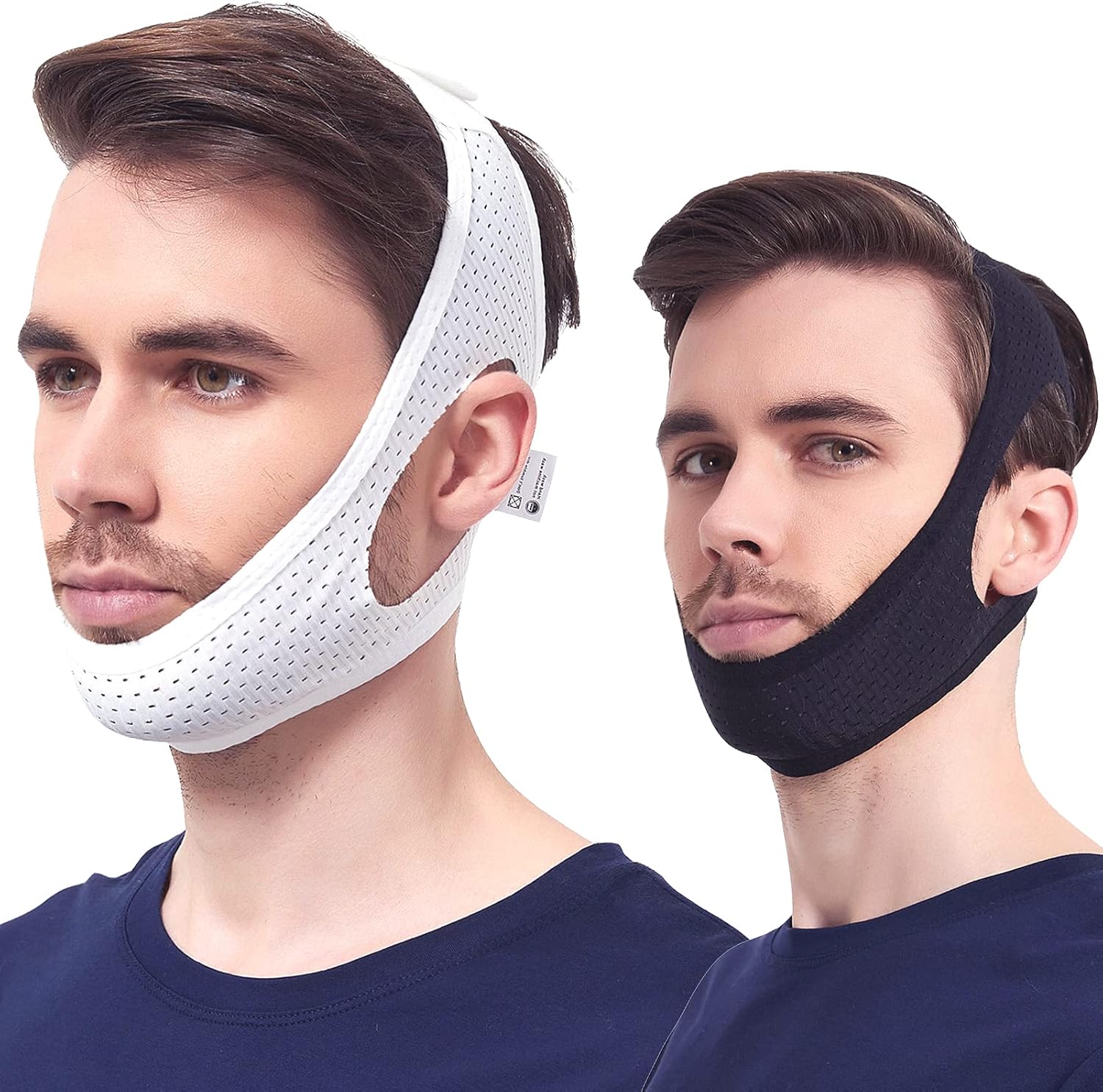 Chin Strap for Cpap Users, Yootar 2Pack Black & White