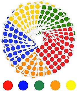 840 Pcs Coloured Dot Stickers, 20mm Coding Sticker Labels, Round Circle Self Adhesive Stickers for Paper Scrapbook Calendar Decorations (35 Sheet)