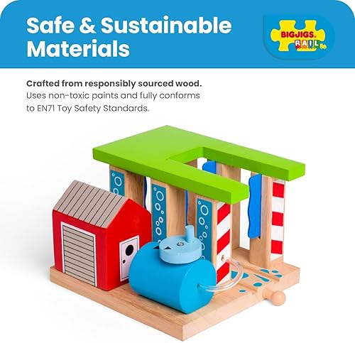 Miniatura 5 de Bigjigs Rail Arandela de tren de madera: otras marcas principales de rieles de madera son compatibles