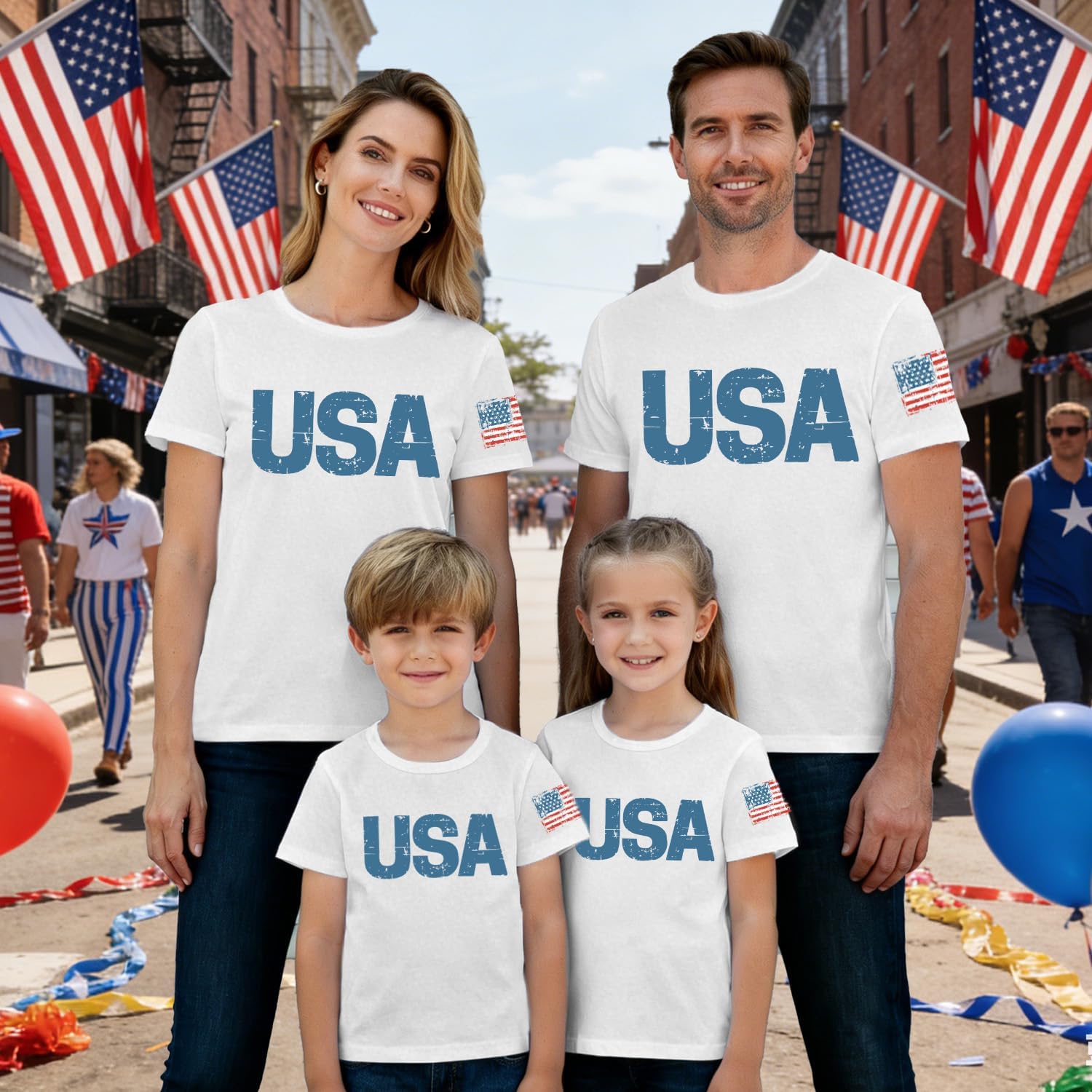USA Shirt for Women American Flag T-Shirt 4th of July Patriotic Tee EST. 1776 Print Tops