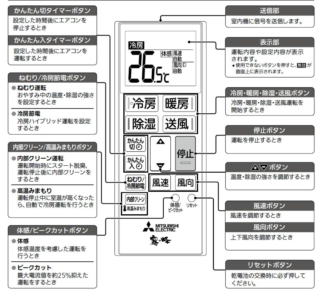 エアコンリモコン ACH241 霧ヶ峰 Amazon.co.jp: 三菱 ルーム