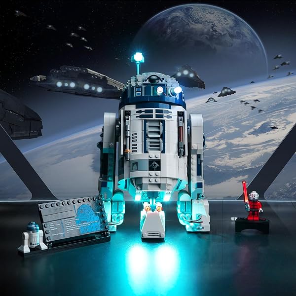 LocoLee Licht Kompatibel mit Lego R2-D2 Droid, Nur Lichter Set - Kein Modell, Licht BeleuchtungSet Compatible with LEGO 75379 Star Wars R2-D2 Droid (Standard Version) - 2
