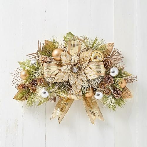 Vista 14 de Bocadillo Navideño Premium de Poinsettia Roja con Anillo HOLIDAY TREE