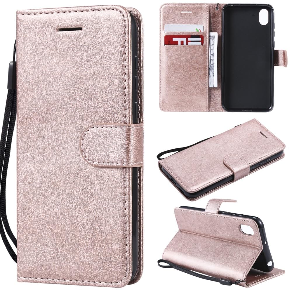 compatibile con Huawei Y5 (2019) / HONOR 8S AMN-LX1; AMN-LX2; AMN-LX3; AMN-LX9 Custodia COVER STAND flip LIBRO gel tpu PORTAFOGLIO protezione magnetica porta card (ROSA