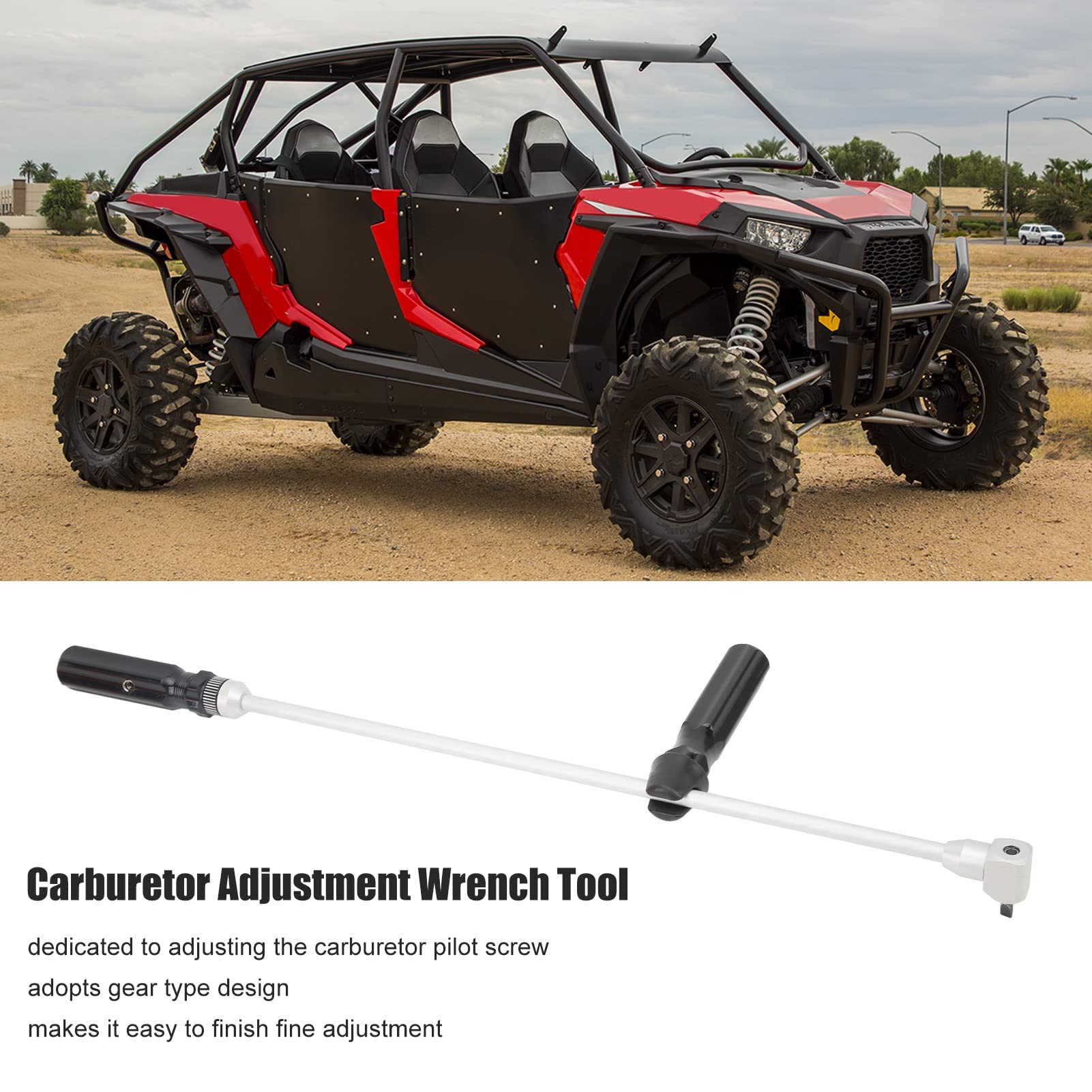 Destornillador Angular de Metal para Carburador, Herramienta de Ajuste de 90 Grados para Motores de Motos de Nieve, ATV, UTV