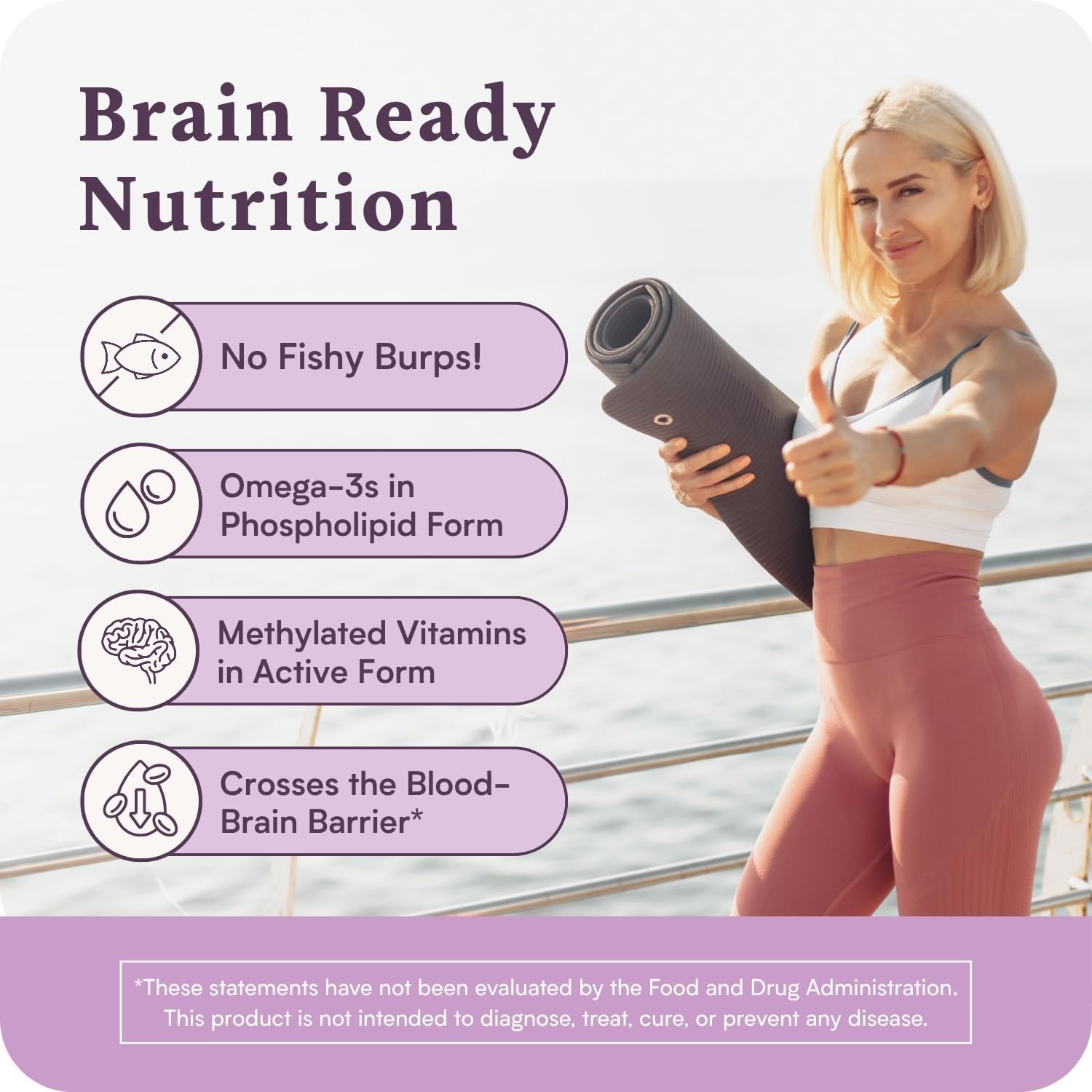 Accentrate110 - Focus Supplement - Methylated Vitamin B Complex with Omega 3 Fatty Acid Supplement - L-Methylfolate, Vitamin B12, P-5-P, Riboflavin, VIT D, – 60 Softgels (1 Month Supply) - Image 4