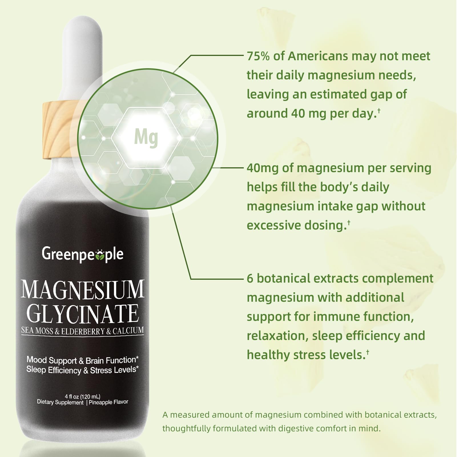 GREENPEOPLE Magnesium Glycinate Liquid Drops for Women,Pineapple,120ml — Amazon image 9