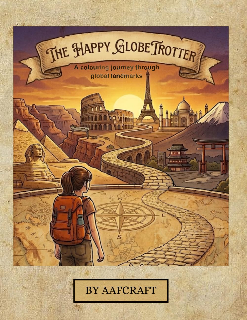 The Happy Globetrotter: A Colouring Journey through Global Landmarks