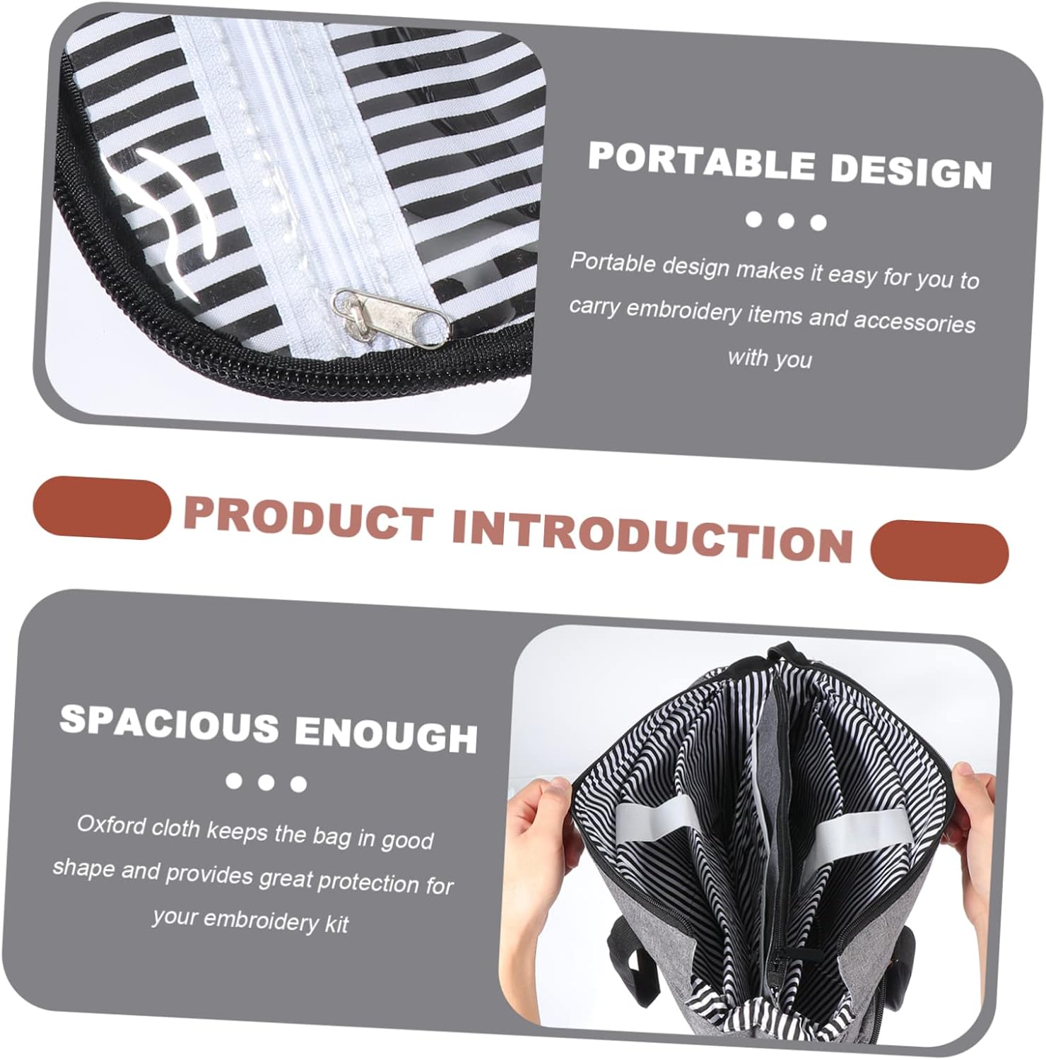 jojofuny Multi-Functional Crochet Thread Storage Bag Handle Versatile Embroidery and Painting Brush Holder for Home Use Sturdy Organizer for Knitting Tools and Drawing Supplies