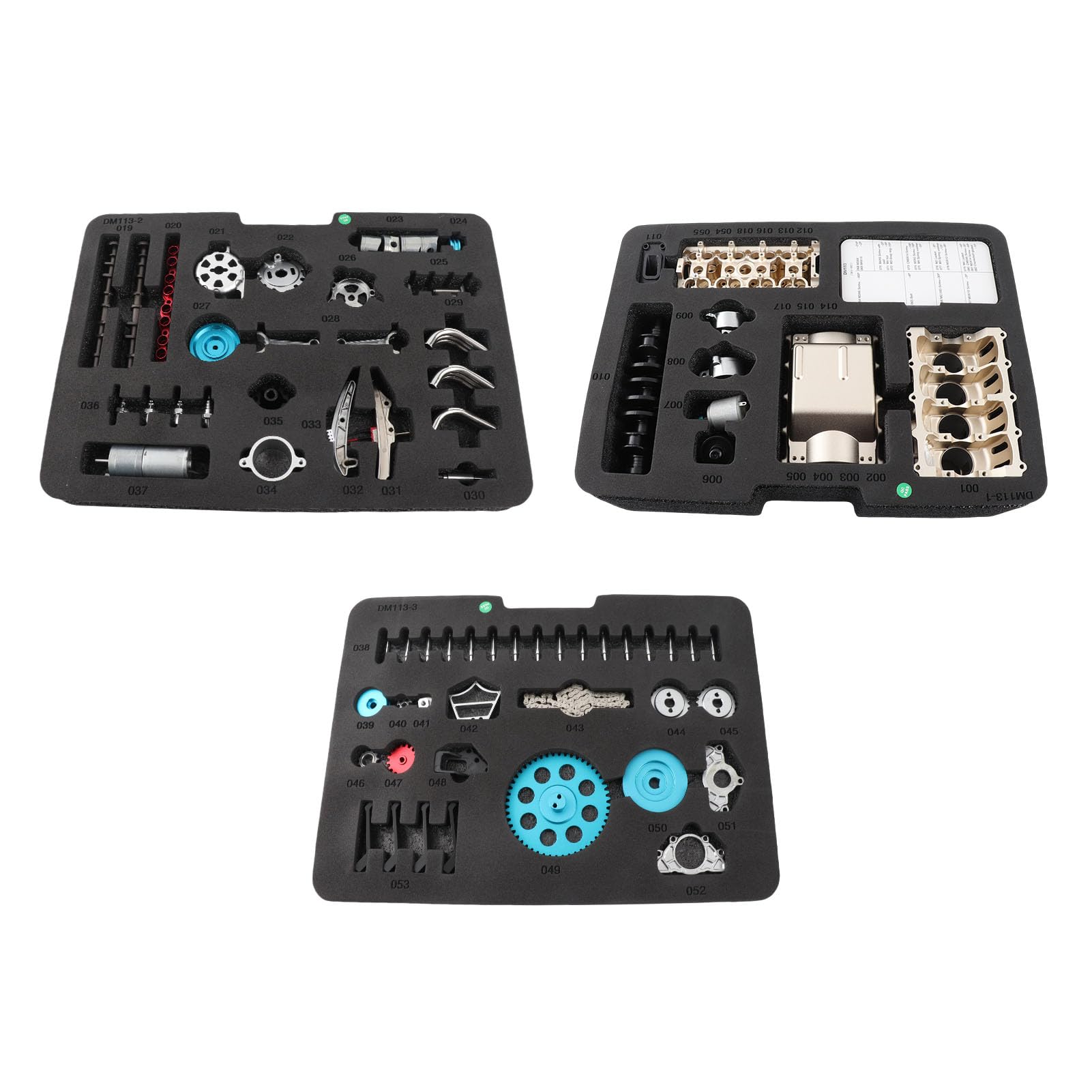 Kit motore a 4 cilindri, interamente in metallo, modello assemblato fai-da-te, motore elettrico a quattro cilindri, giocattoli meccanici per auto, per aule didattiche di ingegneria