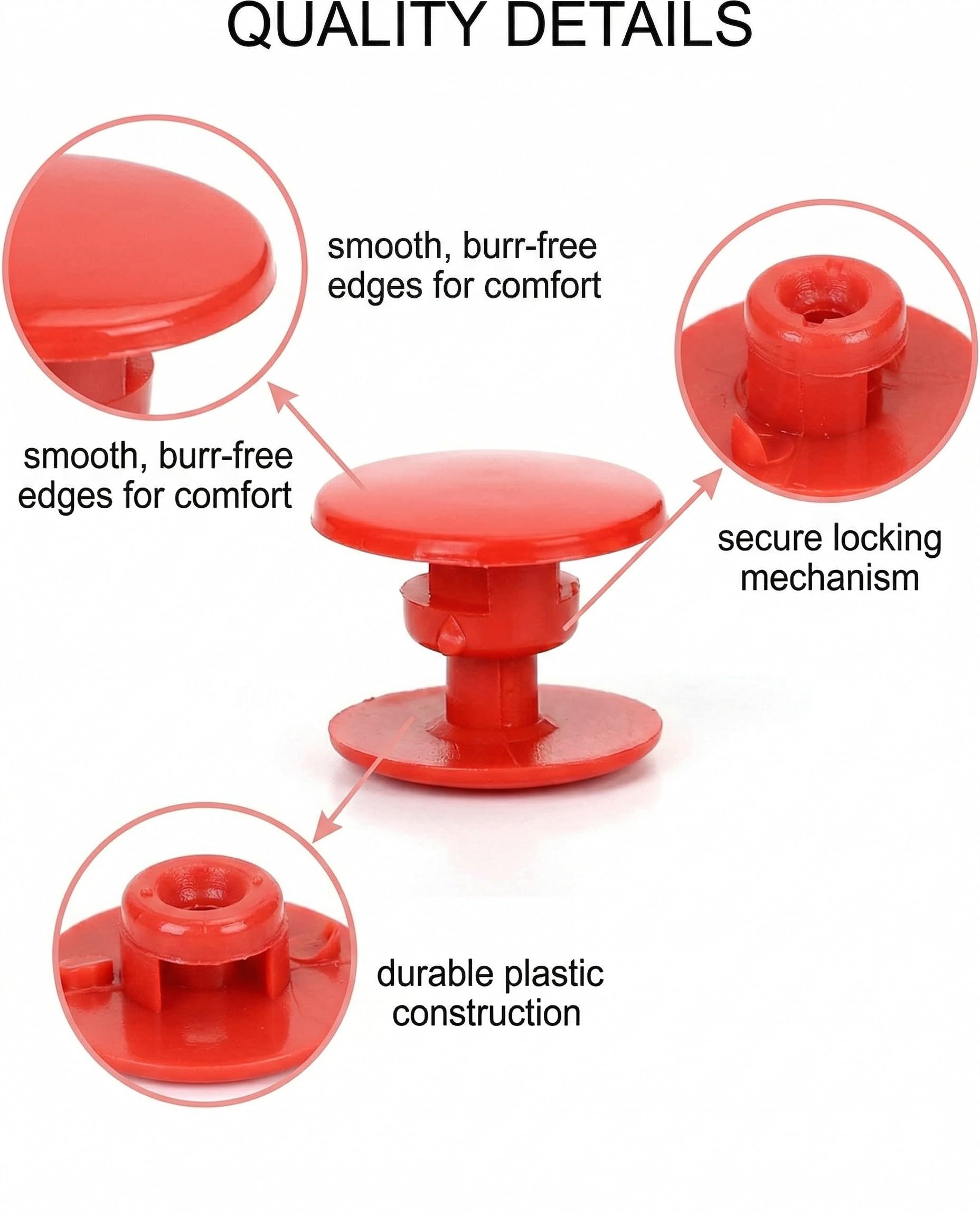 20 Pièces boutons pour crocs, bouton pression plastique, rivets et broches en plastique, crocs boutons de rechange, pour réparation et décoration, 16 mm de diamètre - 4