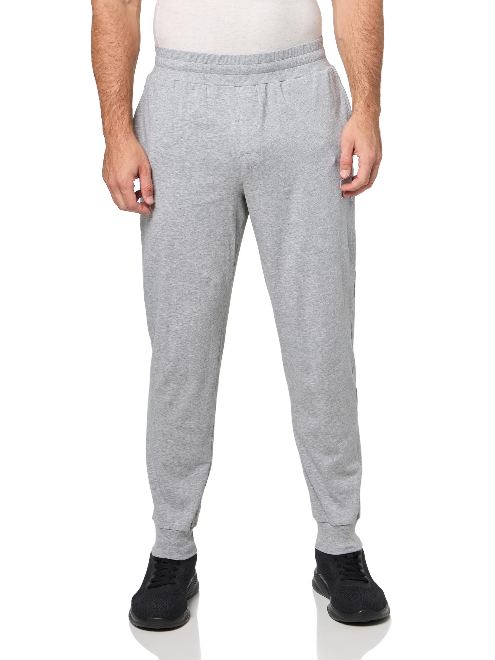 Hugo Men's Medium Grey Mélange Logo Outline Sweatpants, Medium