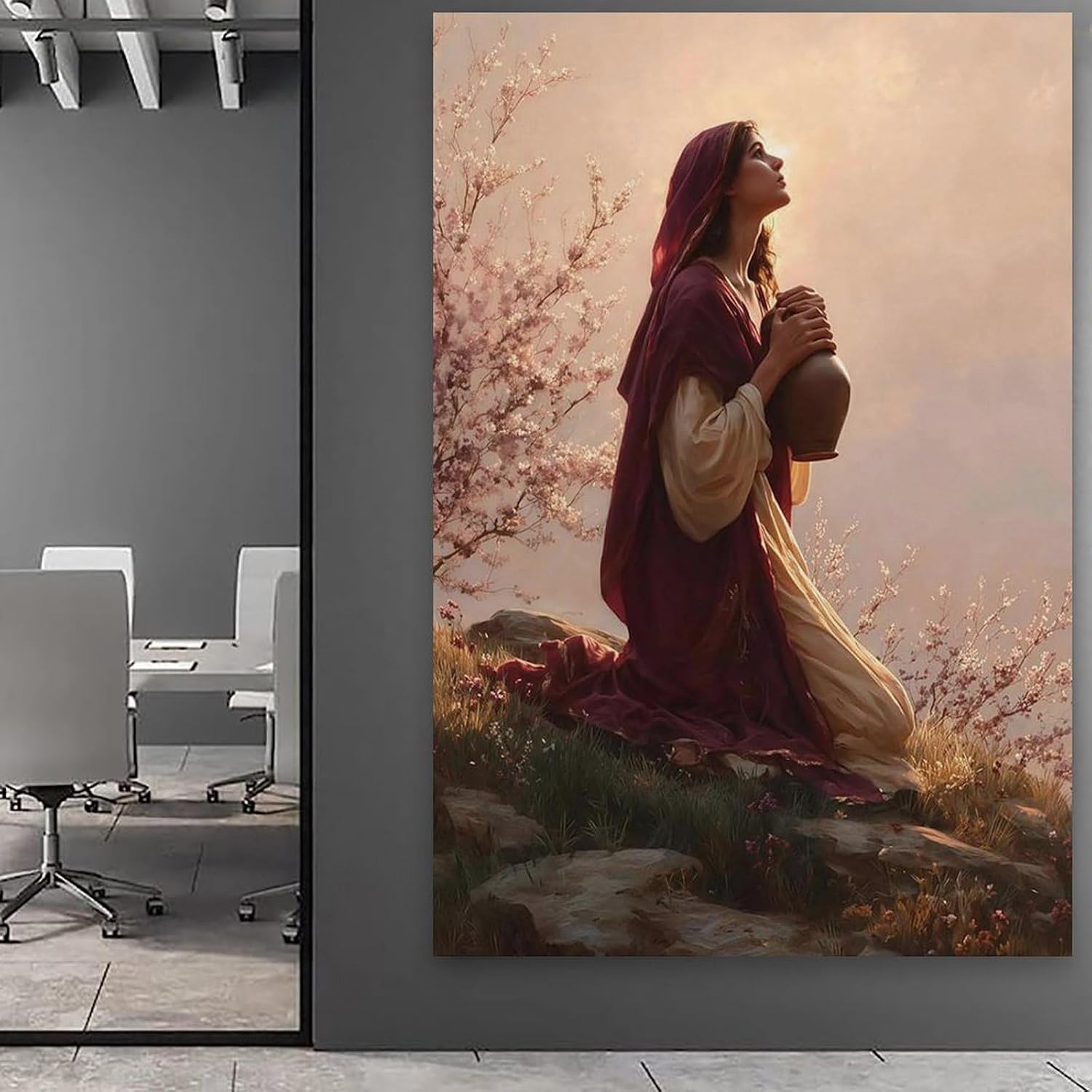 Mary Magdalene At The Shore Art Print Christian Wall Art 08x12inch Frame-style image 5