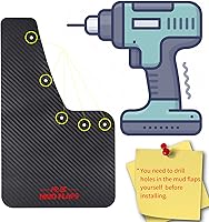 Vista 6 de XUKEY 2 piezas de protectores de salpicaduras universales negros para coche, SUV, furgoneta, hatchback, UTV, ATV, delanteros y traseros