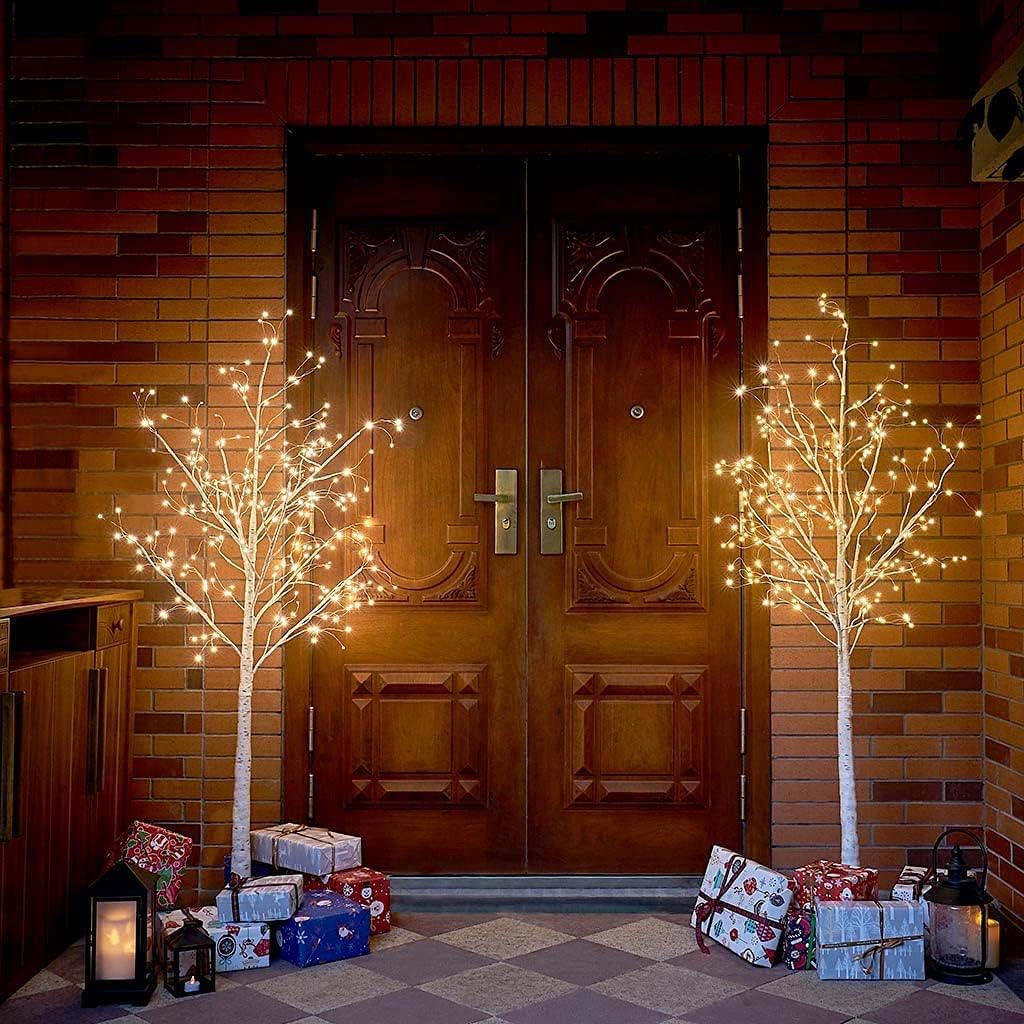 Lichterbaum Lichterzweige mit 288 Warmweißen LEDs Groß Weihnachtsdeko Outdoor mit 8 Lichtmodi & Speicherfunktion Beleuchtet Weihnachtsbaum für Weihnachten Hochzeit Party Aussen Innen 1,8 m