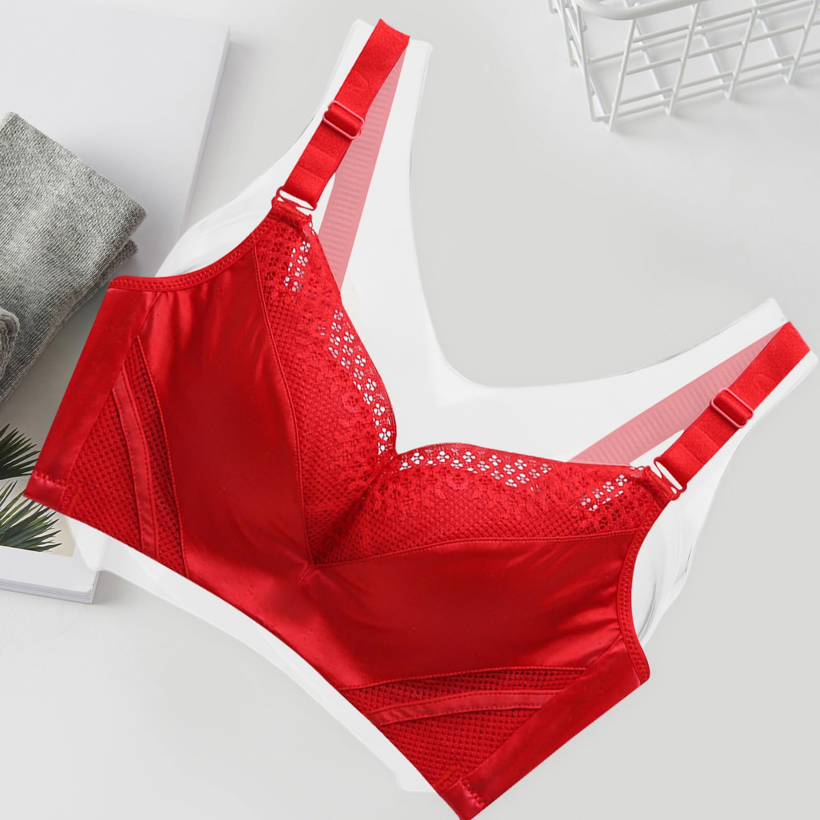 Maniquí de Torso Femenino Transparente Tamaño Grande Cintura Esculpida, Plástico Hueco para Exhibición de Ropa Interior y Sujetadores en Tiendas