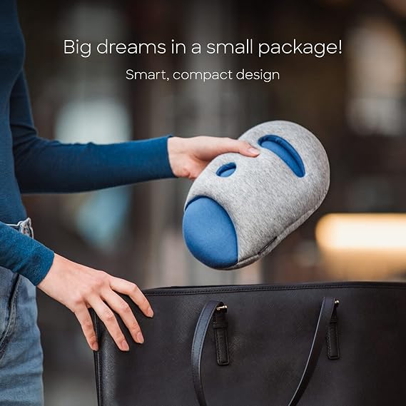 Ostrichpillow Mini Pillow Travel Pillow for Men Women Kids Comfort, Compact & Lightweight, Versatile Sleeping Positions, Easy Clean