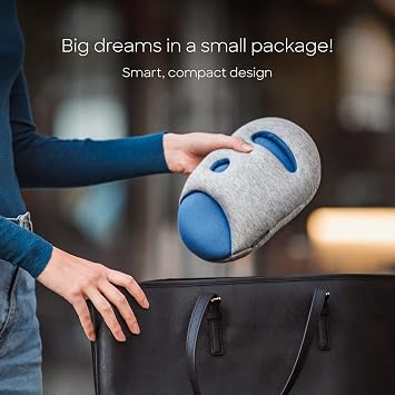 Ostrichpillow Mini Pillow Travel Pillow for Men Women Kids Comfort, Compact & Lightweight, Versatile Sleeping Positions, Easy Clean