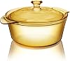 Visions 1.6 Litre Pyroceram Flair Cookpot with Glass Cover, Brown