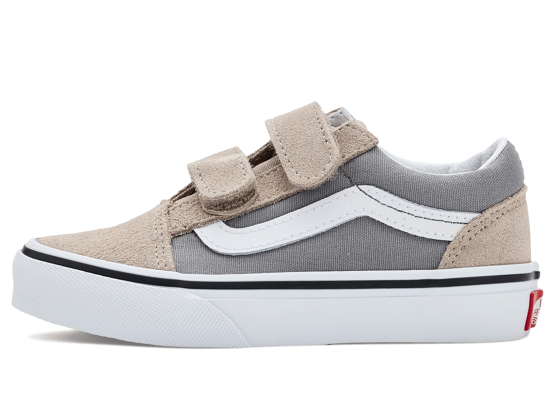 Vans Old SKOOL V CRW85T1 Gray Grigio Scarpe Bambino Sneakers Strappi