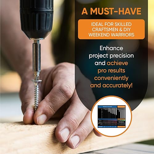 Miniatura 3 de Tabla de tamaños de tornillos magnéticos  Guía completa para tornillos de madera y comerciales  8.5 x 10.5 pulgadas  Fabricado en EE. UU