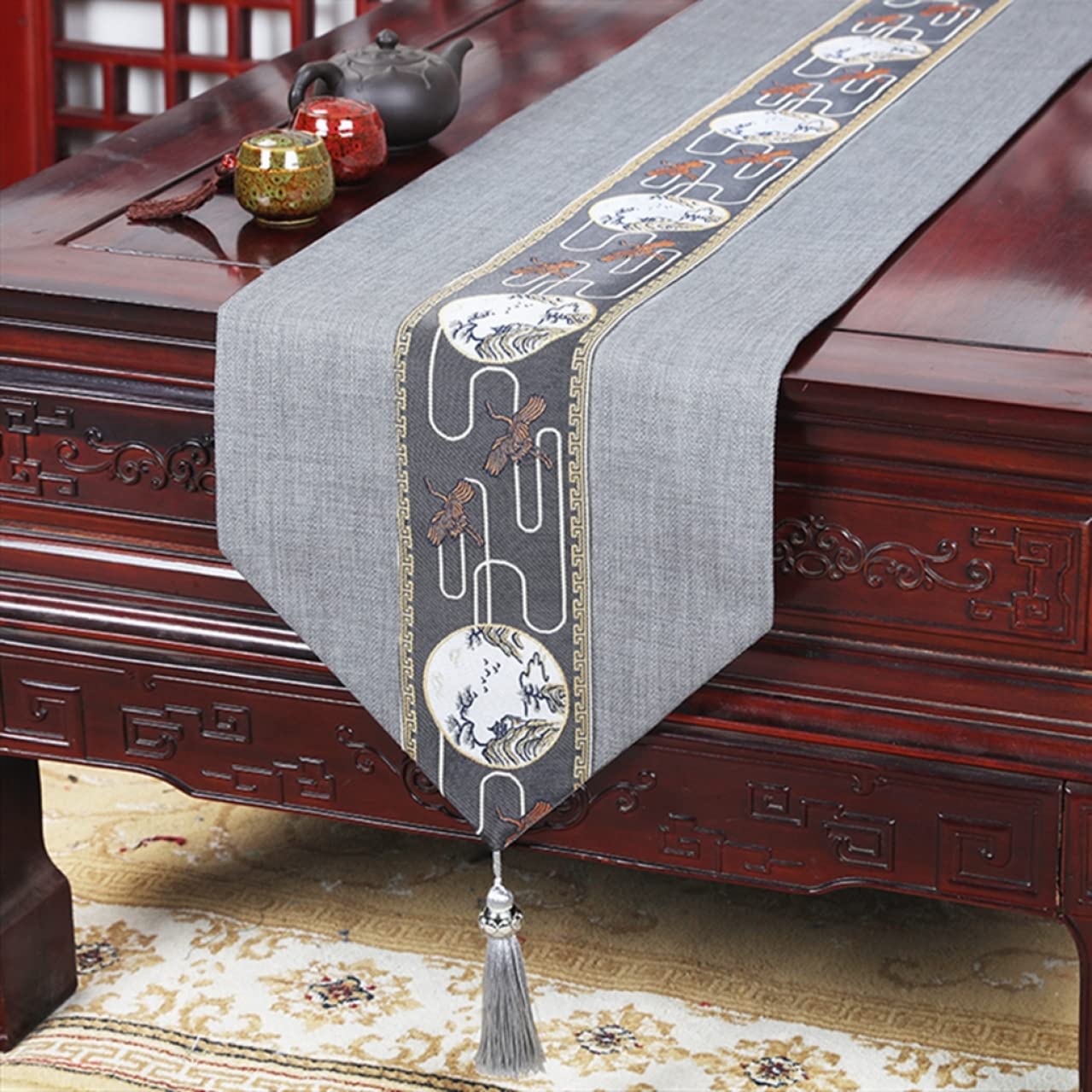 Amazon｜YQkasj テーブルランナー 和風 和室 北欧風 テーブルランナー  