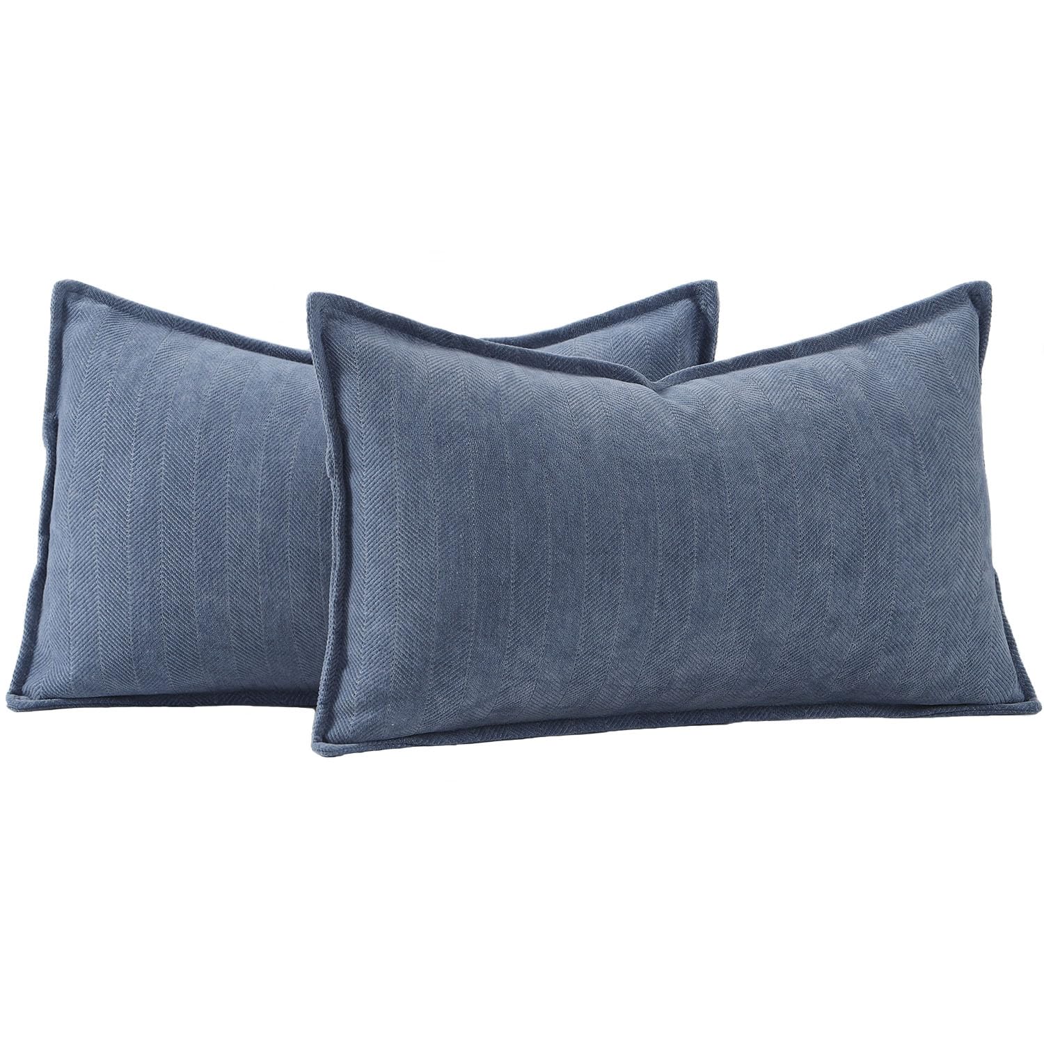 Madizz Textured Chenille Cushion Covers Set of 2 Super Soft Decorative Throw Pillow Covers Boho Pillowcases Modern Home Decor for Sofa Bedroom 12x20 inch