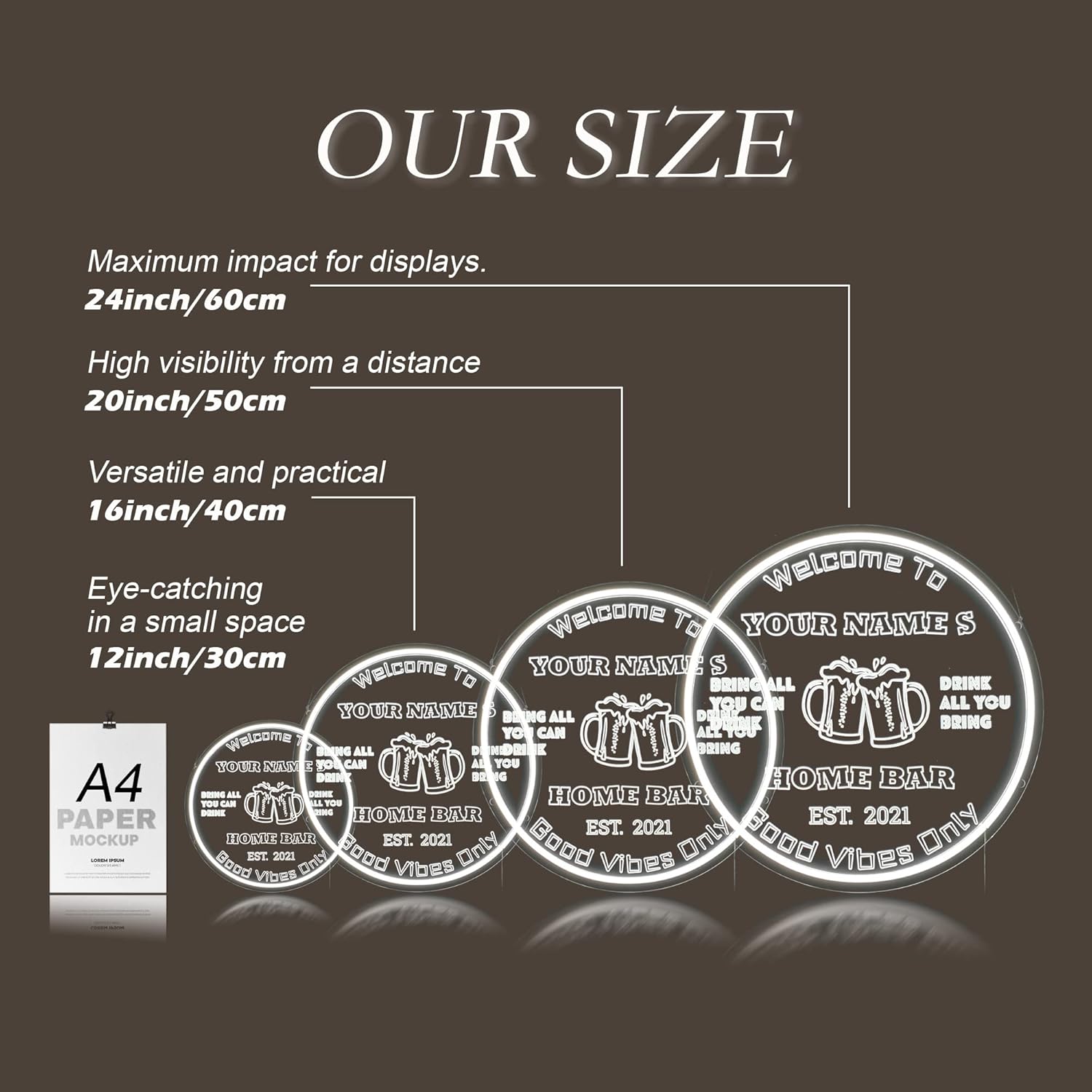 Custom Beer Neon Signs,Personalized LED Light Up Sign for Home Bar, Man Cave, Pub Wall Décor, Beer Bar LED Sign for Men Gifts (Colorful-I-Single Beer Cup Sign)