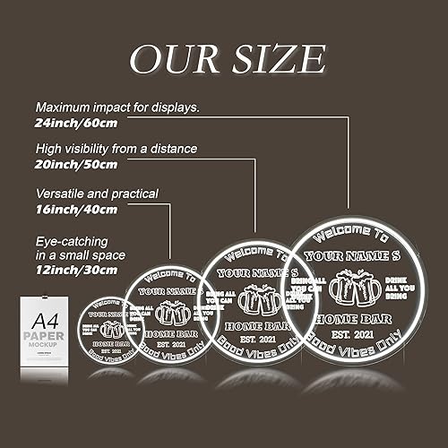 Miniatura 5 de Letreros de cerveza de neón personalizados, letreros de barra de neón personalizados, barra de nombre pesonalizada, letrero de luz LED para