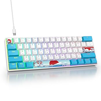 Amazon | Ussixchare 60%キーボード メカニカル RGB バック