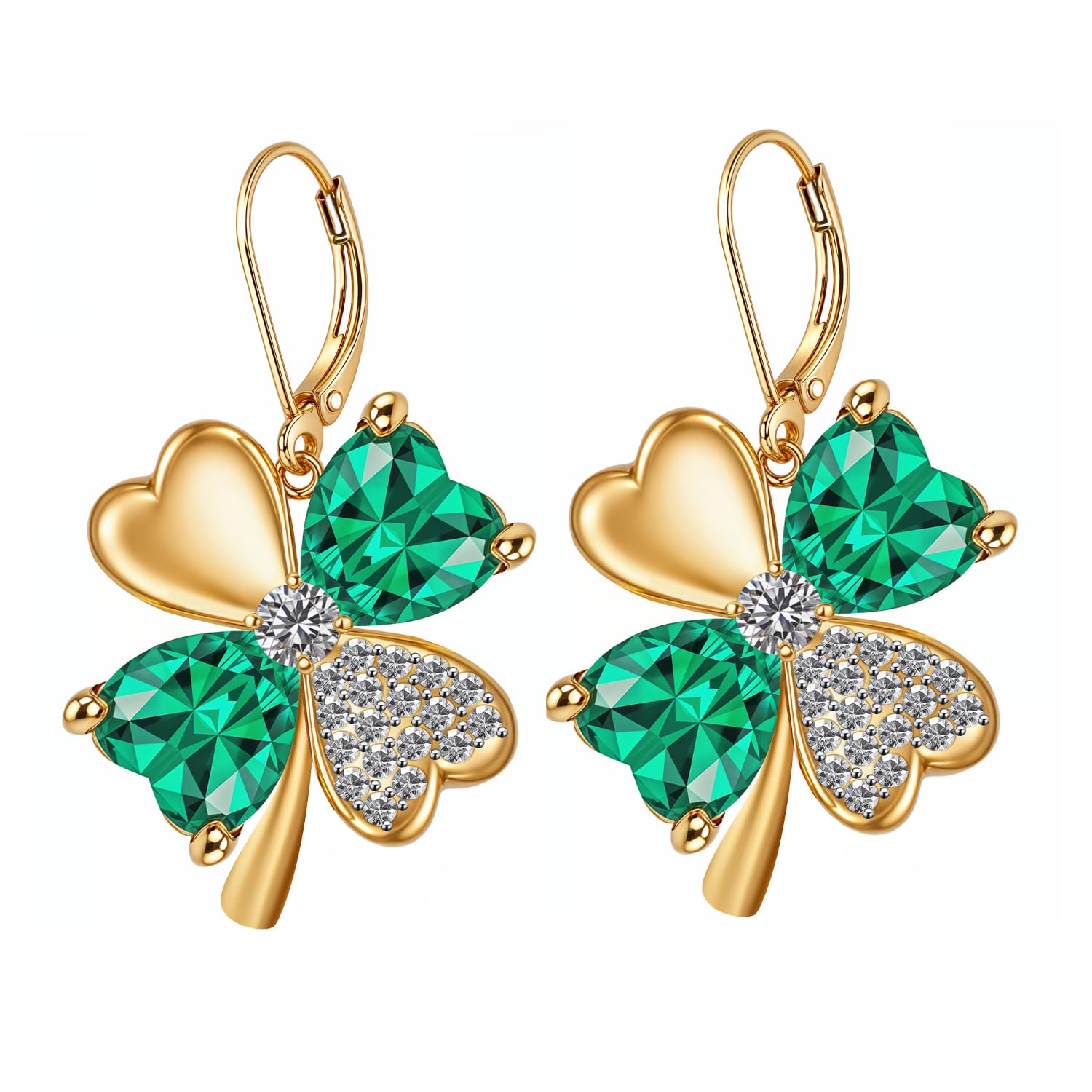 St. Patrick's Day Earrings for Women | Irish Shamrock Earrings | Green Clover Earrings | Lovely Jewelry Gift