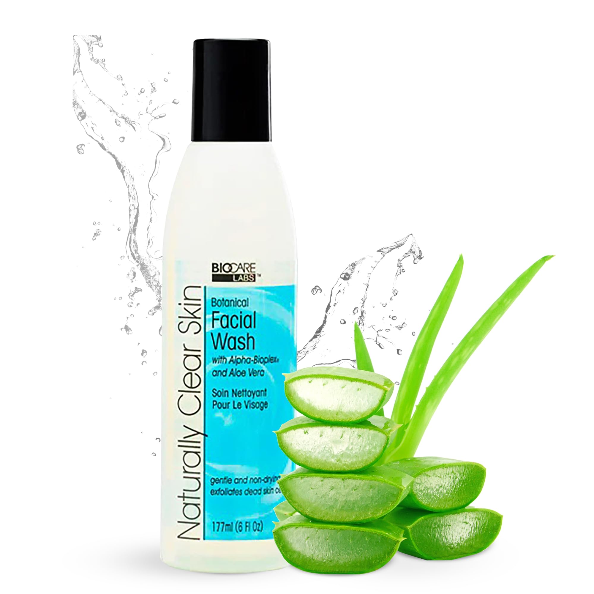 Botanical Facial Cleanser - Ultra Gentle Face Wash for Improved Complexion, Infused with Alpha-Bioplex for Anti-Aging, Soothing Aloe Vera for Deep Hydration 6 oz
