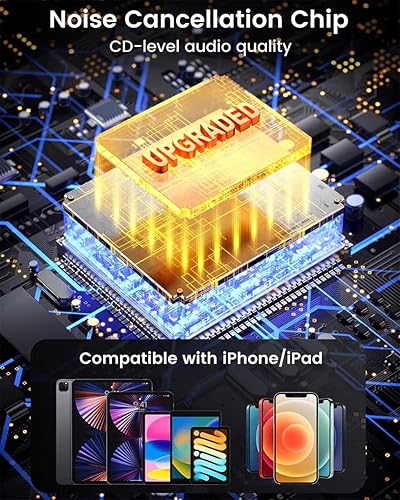 Miniatura 2 de Kingwell Micrófono inalámbrico para iPhone, 1 mini micrófono de solapa, color blanco