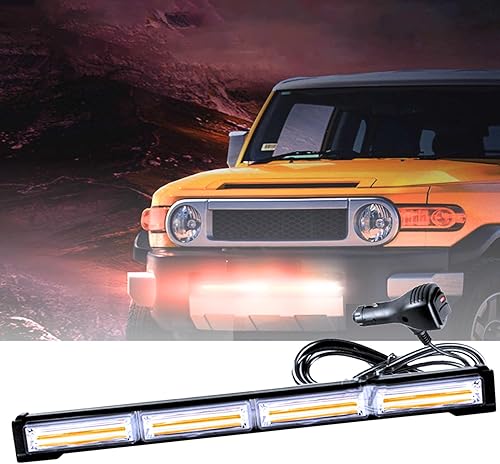 Luces estroboscópicas para camión de trabajo, luces estroboscópicas de emergencia de alto brillo para camiones, barra de luz LED ámbar impermeable