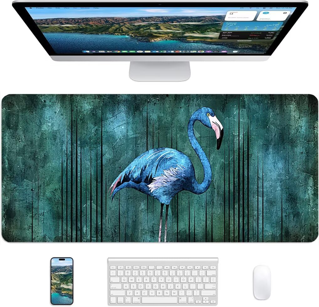 Wxuaixnn Animali Tappetino Mouse Gaming XXL 160x80cm Tappetino Scrivania, Impermeabile Tappeto Mouse con Base in Gomma Antiscivolo, Non-Slip Rubber Base, Blu Mousepad XXL per Gamer e Ufficio -9880