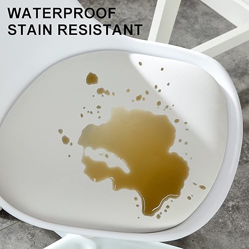 Miniatura 8 de Silla de escritorio transparente, Silla de oficina en casa de plástico, Silla giratoria de plástico para oficina, hogar, maquillaje, espacio