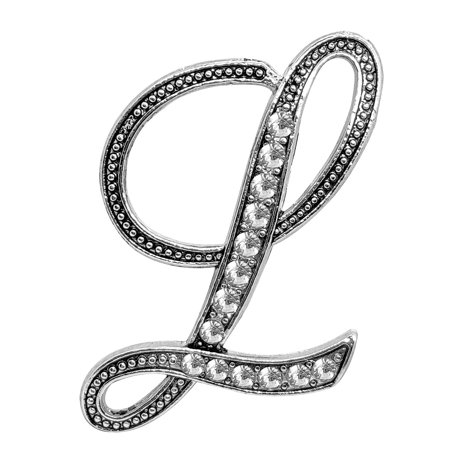 FURE L Initial Metal Brooch (Antique Rhodium) for Men & Women (B08CB6JL56) Amazon Price History, Amazon Price Tracker